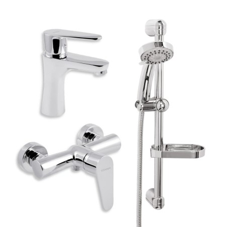 Novaservis Titania Fresh - Set de mitigeur de lavabo et de baignoire avec accessoires, chrome SADA96061