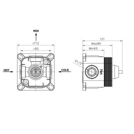 Bruckner Accessoires - Unité de base universelle, pour 1 prise 312.041.1