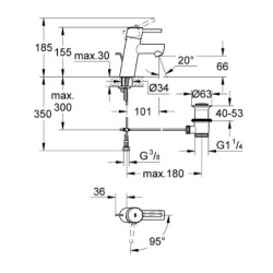 Grohe Concetto - Mitigeur de lavabo ES, chrome 2338010E