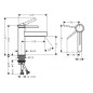 Hansgrohe Finoris - Mitigeur de lavabo 110, Push-Open, EcoSmart, blanc mat 76023700