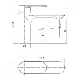 Cersanit Crea - Mitigeur de lavabo, nickel S951-334