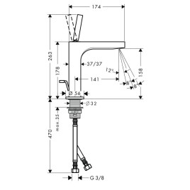 Axor Citterio - Mitigeur de lavabo, chrome 39031000