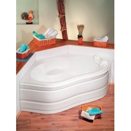 MAREA Corner Bain 150x150x43cm, Blanc