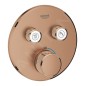Grohe Grohtherm SmartControl - Mitigeur thermostatique encastré de douche, 2 sorties, Warm Sunset brossé 29119DL0