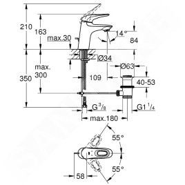Grohe Eurostyle - Mitigeur de lavabo S, chrome 23564003