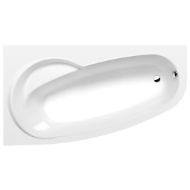 NAOS L Bain Asymétrique 170x100x43cm, Blanc