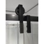 VOLCANO BLACK Porte de douche 1200 mm, verre clair