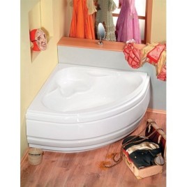 NILA Corner Bath 120x120x41cm, Blanc