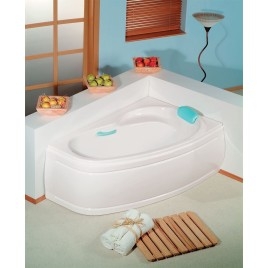 NAOS R Bain asymétrique 158x100x43cm, Blanc