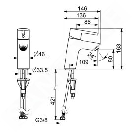 Hansa Vantis - Mitigeur de lavabo, chrome 52422267