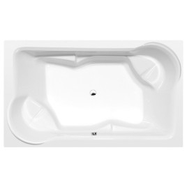 DUO Bain rectangulaire 200x120x45cm, Blanc