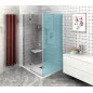 FORTIS Porte de douche 800mm, verre clair/gauche
