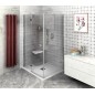 FORTIS Porte de douche 800mm, verre clair/gauche