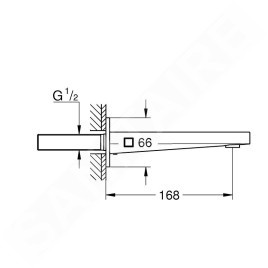 Grohe Plus - Bec de baignoire, Hard Graphite brossé 13404AL3