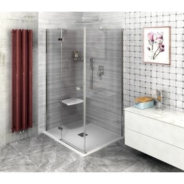 FORTIS Porte de douche 900mm, verre clair/gauche