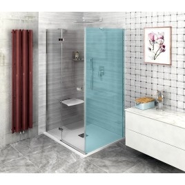 Porte de douche FORTIS 1000 mm, verre clair/gauche