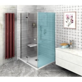 FORTIS Porte de douche 1400mm, verre clair/gauche