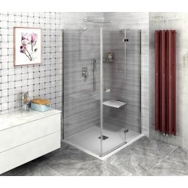 Porte de douche FORTIS 1400 mm, verre clair/droite