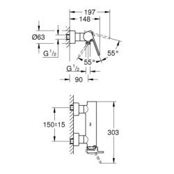 Grohe Plus - Mitigeur de douche, supersteel 33577DC3