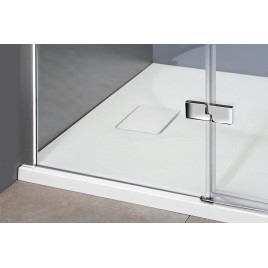 FORTIS Porte de douche à 3 couches 1500 mm, verre clair/droit