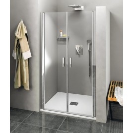 ZOOM porte douche à double aile 900mm, verre clair