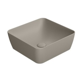 Comptoir SAND/NUBES lavabo en céramique 38x38cm, tortora matt