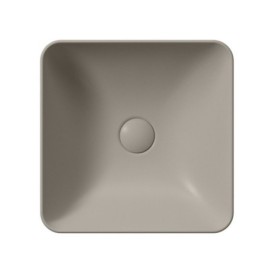 Comptoir SAND/NUBES lavabo en céramique 38x38cm, tortora matt