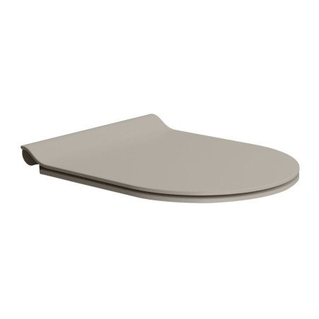 Siège de toilette PURA, SLIM, Soft Close, tortora mat/chrom
