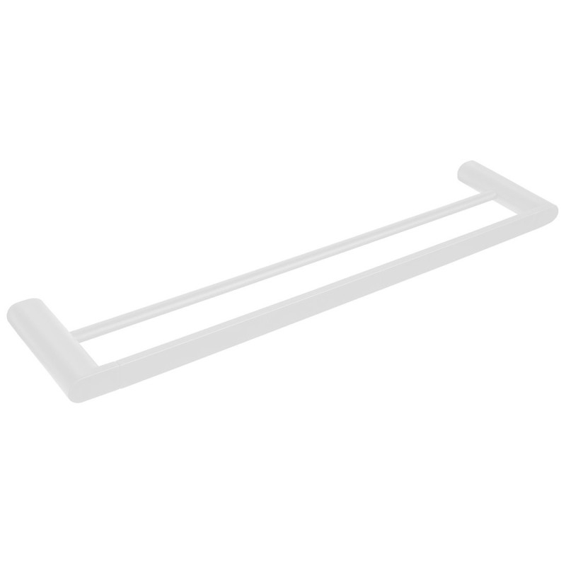 FLORI Double porte-serviettes 600x127mm, blanc mat