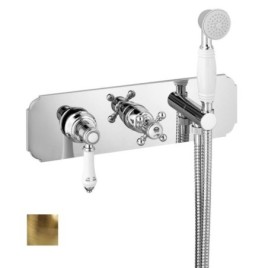 VIENNA Mélangeur de douche en béton Tap inc Shower Handset, 2 voies, bronze