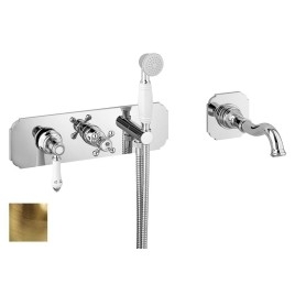 VIENNA Mélangeur de bain en béton Tap inc Shower Handset, bronze