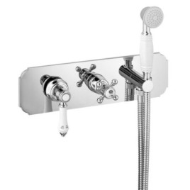 VIENNA Mélangeur de douche en béton Tap inc Shower Handset, 3 voies, chrome