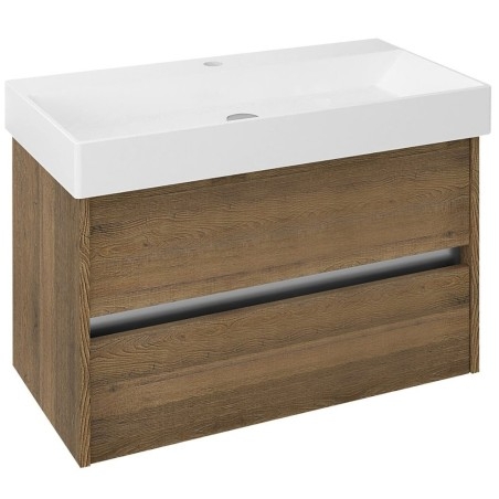 NIRONA Vanity Unit 82x51,5x43cm, chêne Sherwood