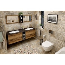 TREOS Vanity Unit 75x53x50,5cm, chêne Collingwood