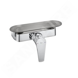Roca Atlas - Étagère pour mitigeur de douche, gris fumé A5B4961TP0