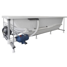 Baignoire hydromassante CLEO HYDRO-AIR, 170x75x48cm, blanche