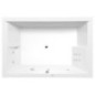 DUPLA HYDRO massage Baignoire 180x120x54cm, blanc