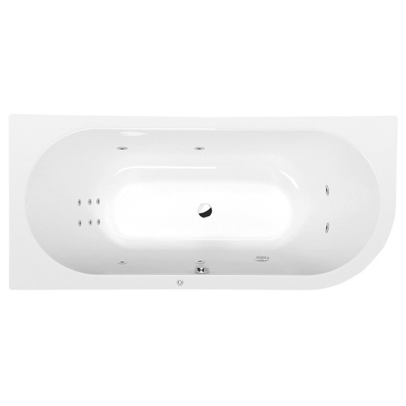 VIVA L HYDRO hydromassage Bain, 185x80x47cm, blanc
