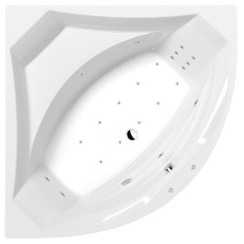 ROSANA HYDRO-AIR hydromassage Baignoire, 150x150x49cm, blanc