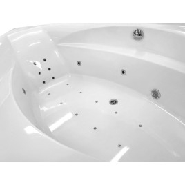 ROSANA HYDRO-AIR hydromassage Baignoire, 150x150x49cm, blanc
