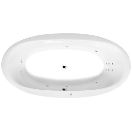 Baignoire hydromassante STADIUM HYDRO, 190x95x46cm, blanche