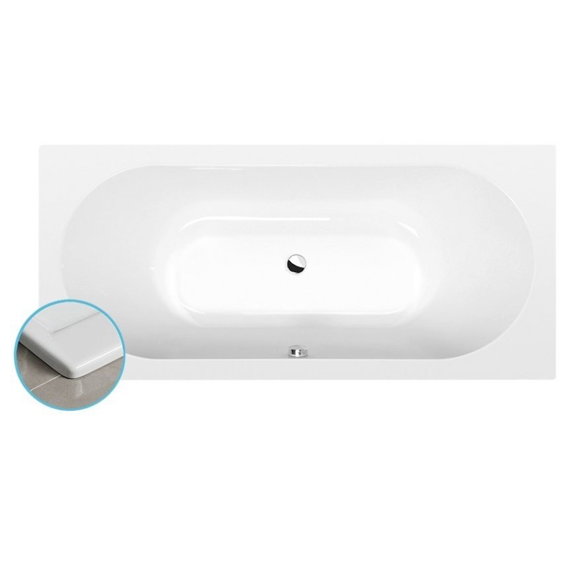Baignoire rectangulaire VIVA B SLIM 175x80x47cm, blanche