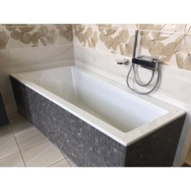 Baignoire asymétrique ANDRA L SLIM 170x90x45cm, blanche