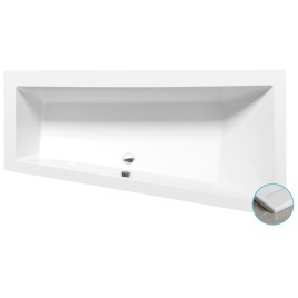 ANDRA R SLIM Bain asymétrique 170x90x45cm, blanc