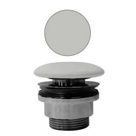 GSI déchets de lavabo non fente 5/4“, H 5-65 mm, bouchon céramique, cenere mat