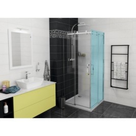 DRAGON Porte de douche pour coin entrée 900 mm, verre clair