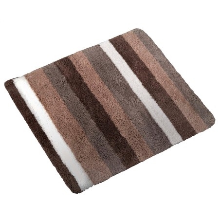 Matelas antidérapant 55x50cm , microfibre polyester/brun