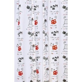 Rideaux de douche 180x180cm, vinyle, chats