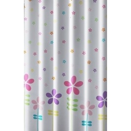 Rideau de douche 180x180cm, polyester, couleur fleur
