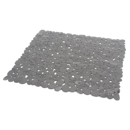 RIVER Douche Mat 54x54 cm, Non-dérapant, PVC, gris